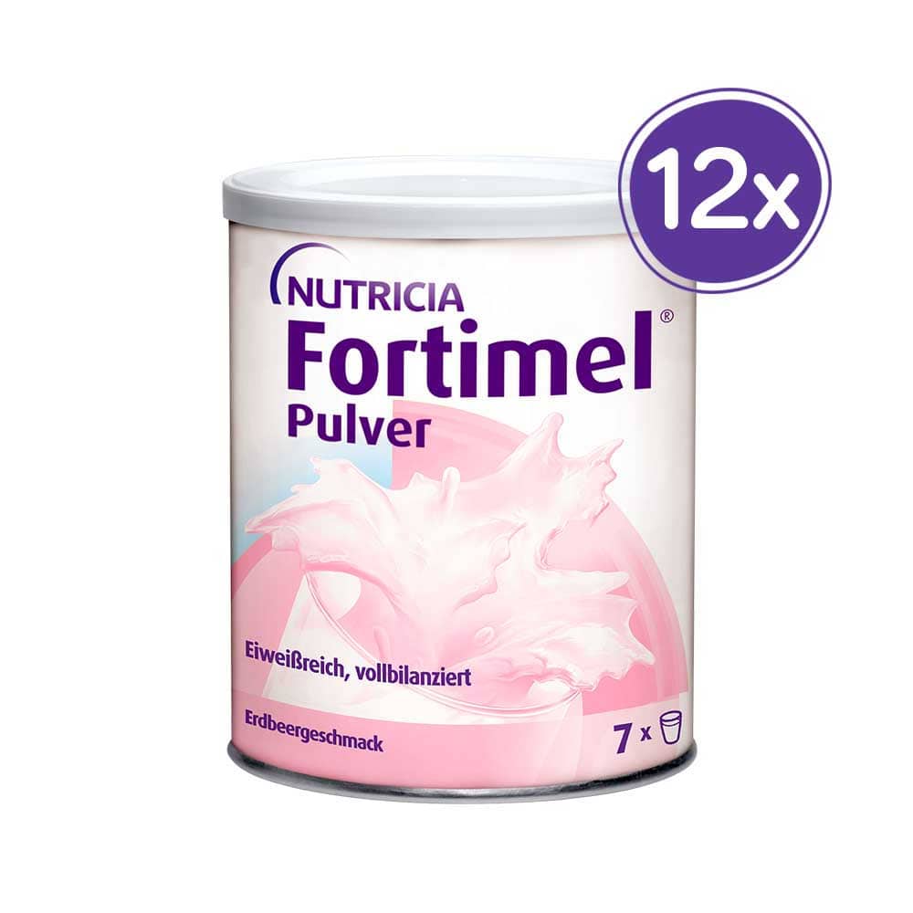 Fortimel Pulver Aufbaunahrung Erdbeere  12X335 g Pulver