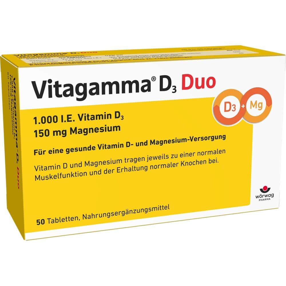 Vitagamma D3 Duo 1,000 I.E. Vitamin D3 150mg Magnesium  50 St Tabletten
