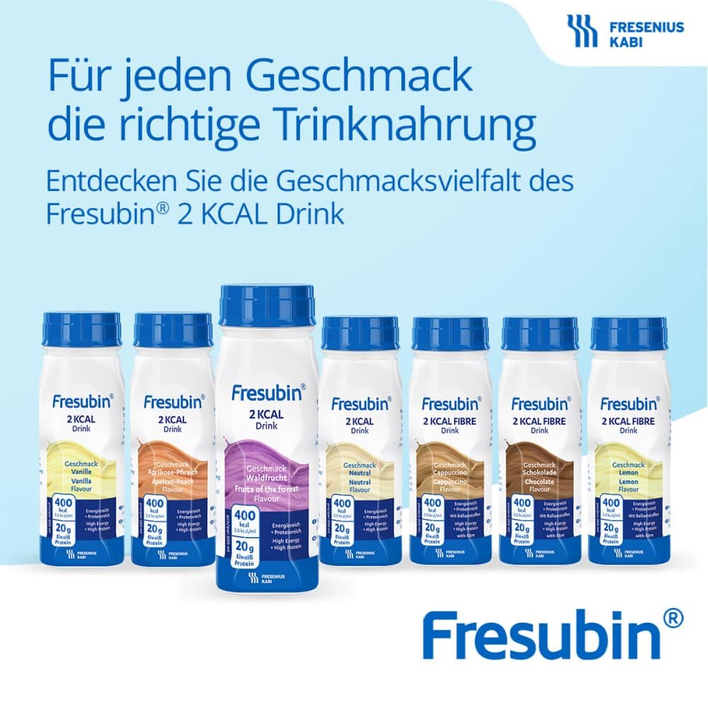 Fresubin 2 kcal Fibre Trinknahrung Cappuccino 4X200 ml Lösung