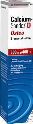 Calcium-Sandoz D Osteo 600mg/400 I.E. 20 St Brausetabletten