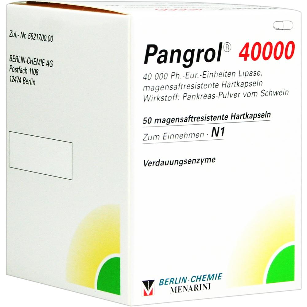 Pangrol 40000 50 St Hartkapseln mit magensaftresistent überzogenen Pellets