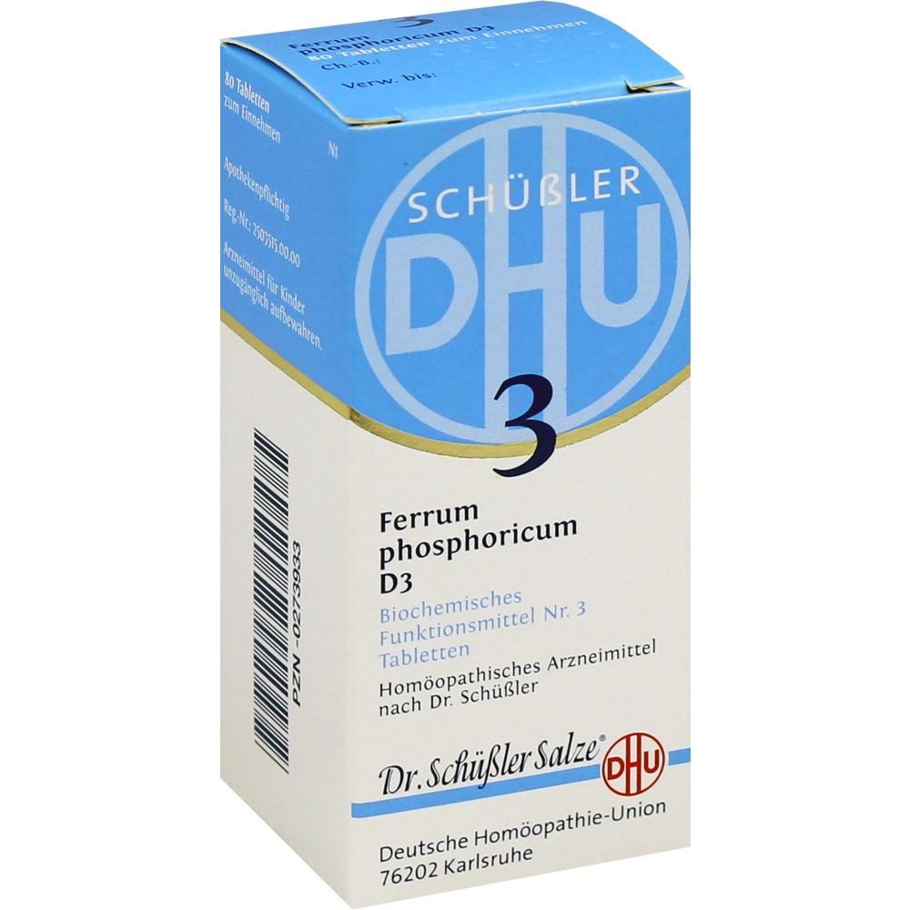 BIOCHEMIE DHU 3 Ferrum phosphoricum D 3 Tabletten 80 St Tabletten