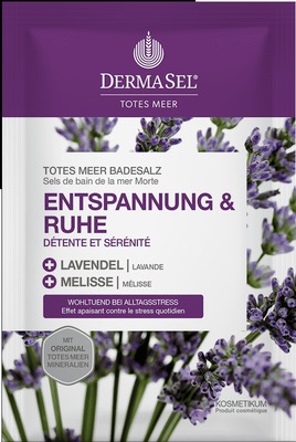 DERMASEL Totes Meer BADESALZ Entspannung & Ruhe 80 g Salz