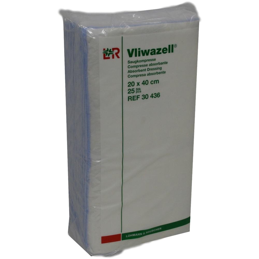 VLIWAZELL Saugkompressen 20x40 cm unsteril 25 St Kompressen
