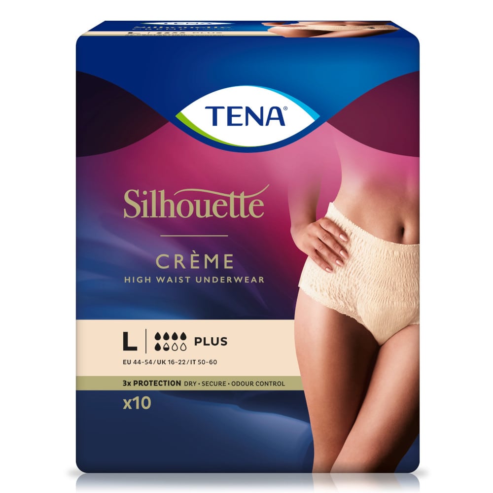 TENA Silhouette CRÈME PLUS L Taillenhohe Pants 10 St