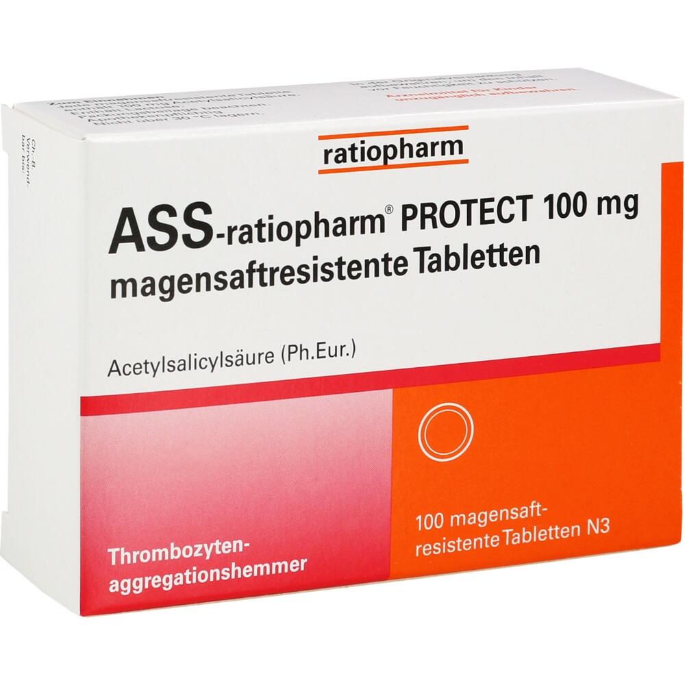 ASS-ratiopharm PROTECT 100 mg  100 St Tabletten magensaftresistent