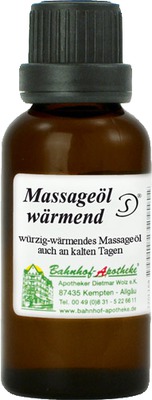 MASSAGE ÖL wärmend 30 ml Öl
