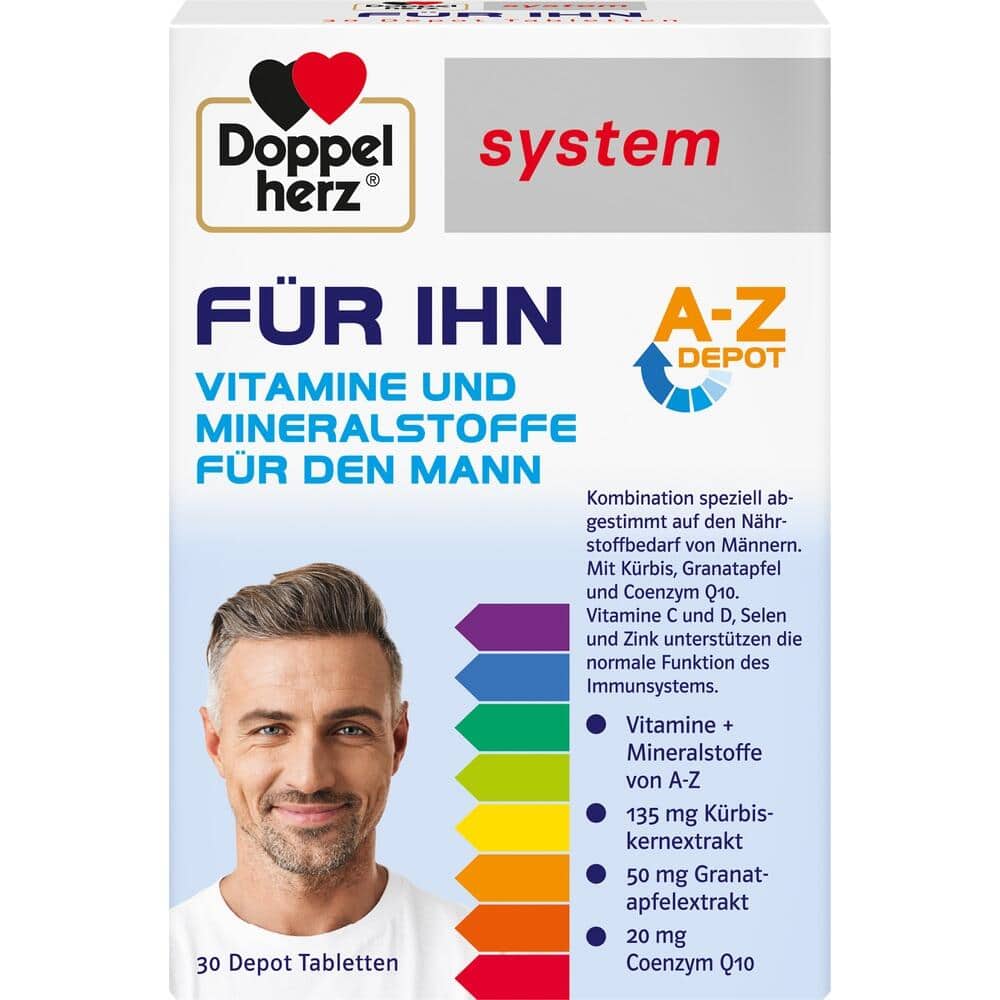 Doppelherz system FÜR IHN VITAMINE UND MINERALSTOFFE 30 St Tabletten