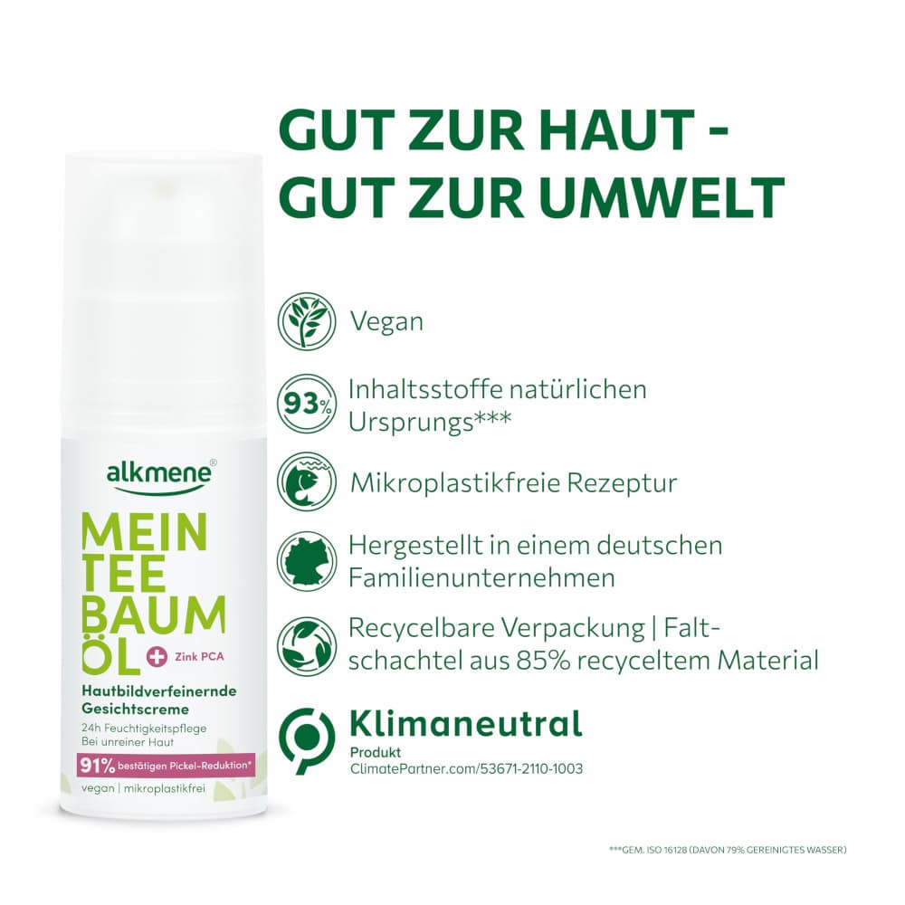 alkmene MEIN TEE BAUM ÖL Hautbildverfeinernde Gesichtscreme 50 ml Creme