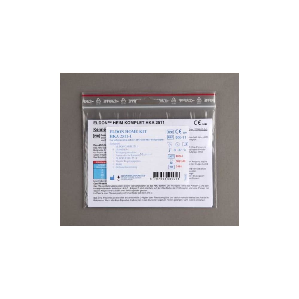 BLUTGRUPPE Schnelltest Eldon Home Kit HKA 2511-1 1 St Test