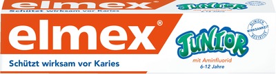 elmex JUNIOR KARIESSCHUTZ Kinder-Zahnpasta 6-12 Jahre 75 ml Zahnpasta