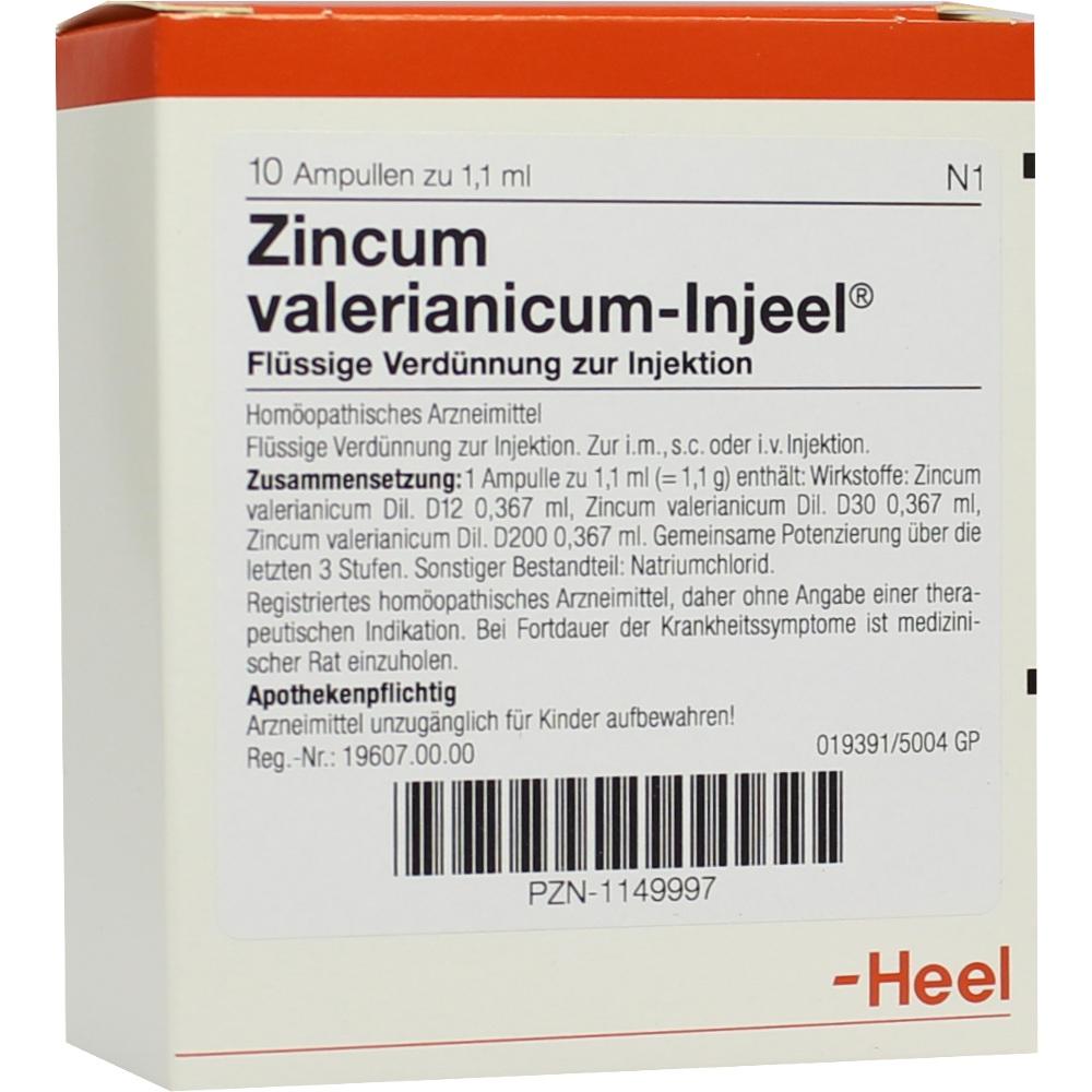 ZINCUM VALERIANICUM INJEEL Ampullen 10 St Ampullen