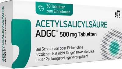 ACETYLSALICYLSÄURE ADGC 500mg  30 St Tabletten