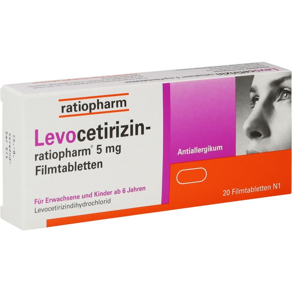 Levocetirizin-ratiopharm 5mg  20 St Filmtabletten