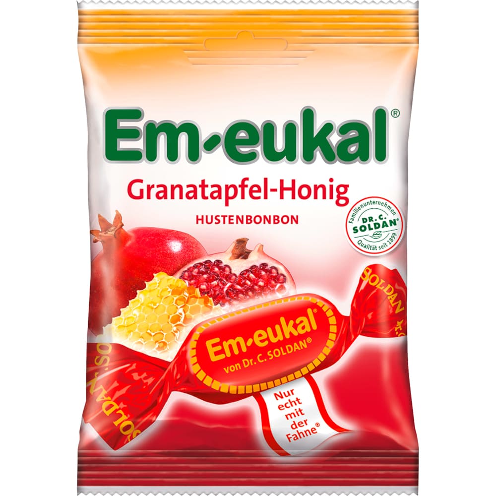 Em-eukal Granatapfel-Honig zuckerhaltig 75 g Bonbons
