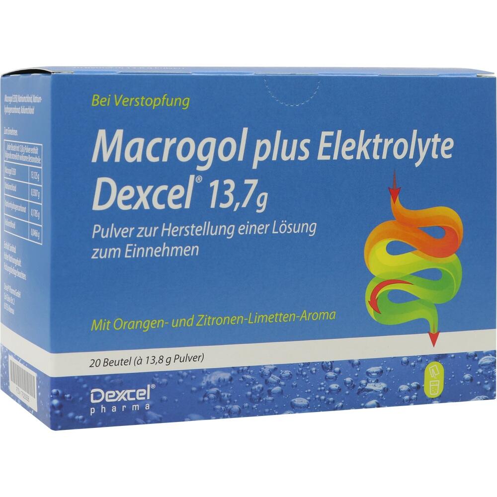 Macrogol plus Elektrolyte Dexcel 13,7g 20 St Pulver zur Herstellung einer Lösung zum Einnehmen