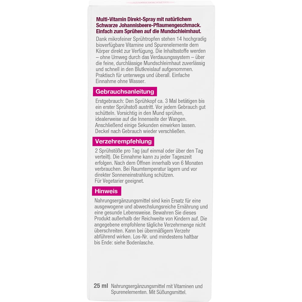 BetterYou Multi-Vitamin Direkt-Spray 25 ml Spray