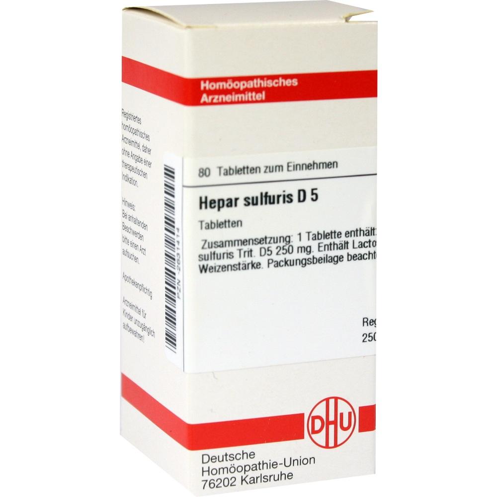 HEPAR SULFURIS D 5 Tabletten 80 St Tabletten
