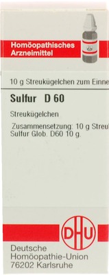 SULFUR D 60 Globuli 10 g Globuli