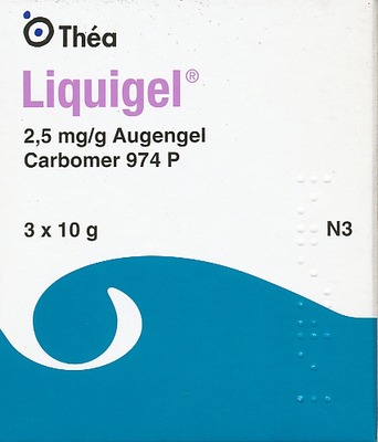 Liquigel 2,5mg/g 3X10 g Augengel