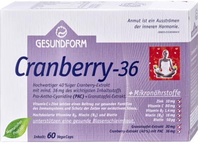 GESUNDFORM Cranberry 36 Kapseln 60 St Kapseln