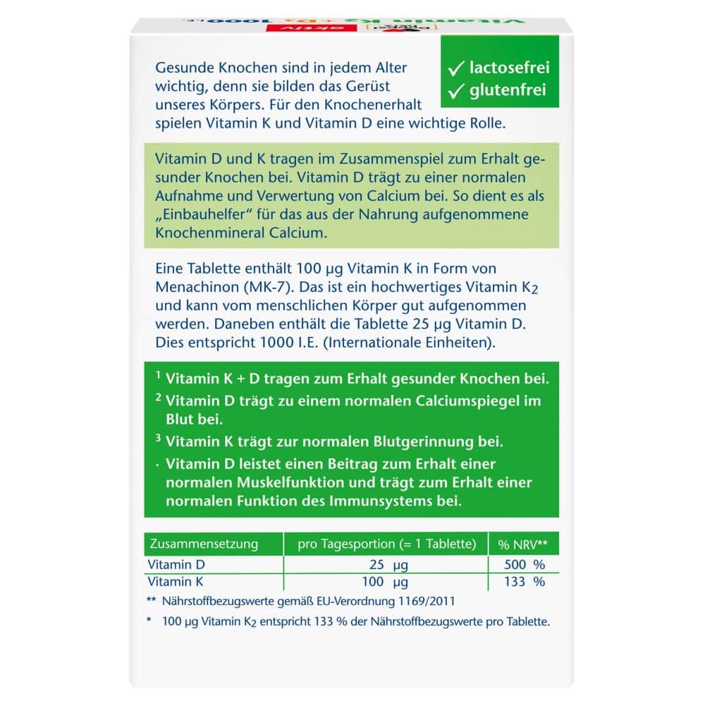 Doppelherz aktiv Vitamin K2+D3 1000 I.E.  30 St Tabletten