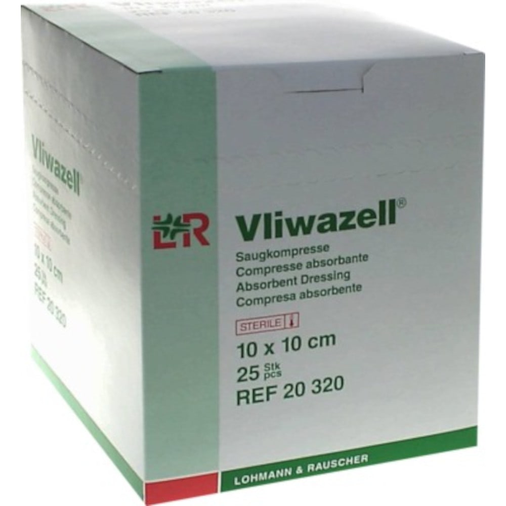 VLIWAZELL Saugkompressen 10x10 cm steril 25 St Kompressen