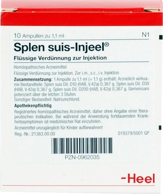 SPLEN suis Injeel Ampullen 10 St Ampullen