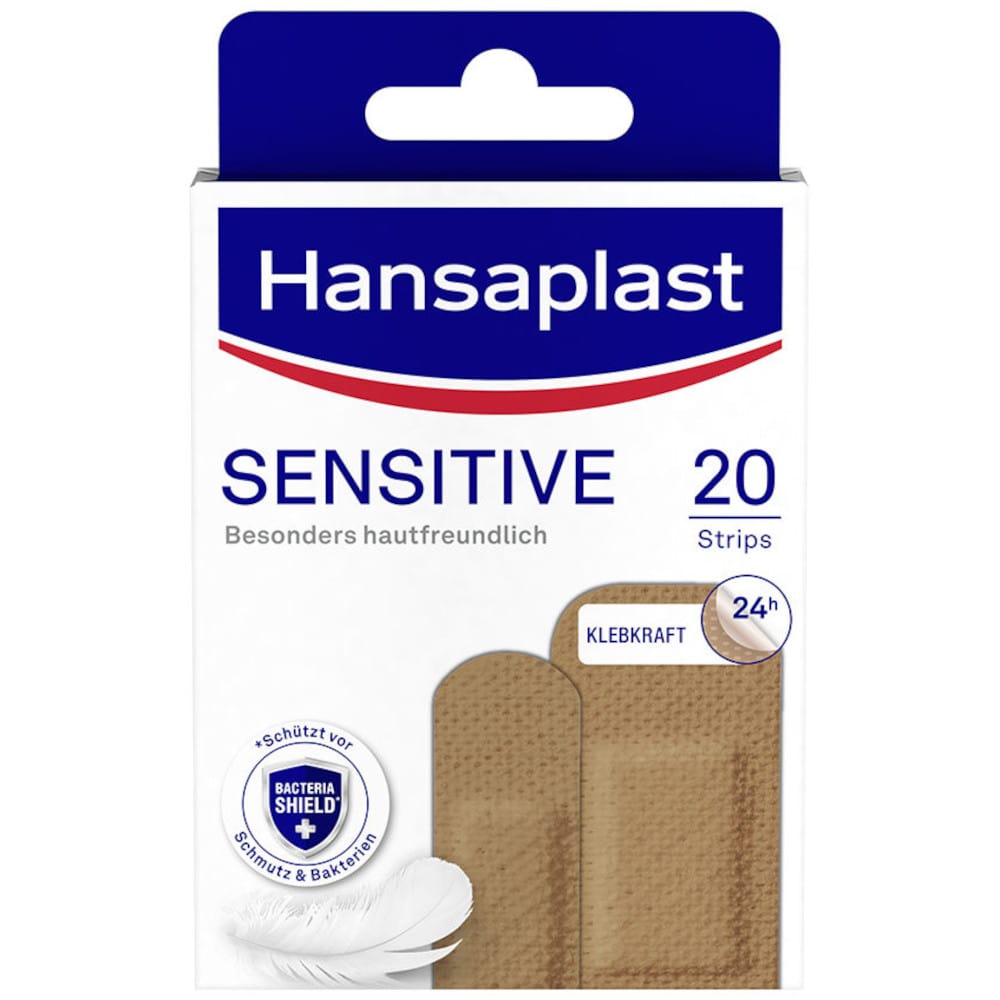 Hansaplast SENSITIVE 20 Strips Medium 20 St Pflaster