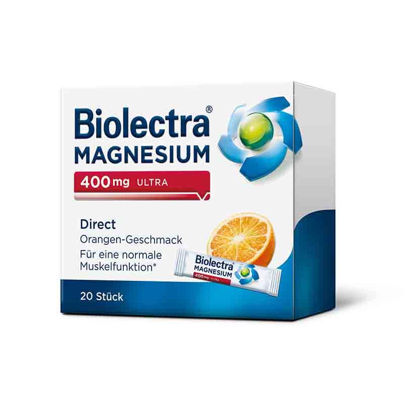 Biolectra MAGNESIUM 400mg ULTRA Direct Orange 20 St Pellets