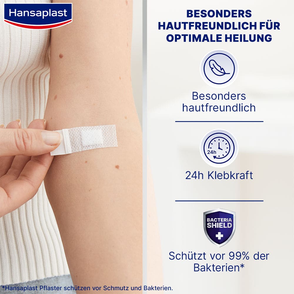 Hansaplast INJECTION PFLASTER SENSITIVE 1,9 x 4cm 100 St Pflaster