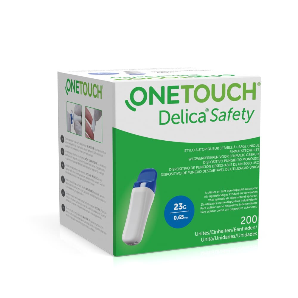 ONE TOUCH Delica Safety 23G Einmalstechhilfe 200 St Lanzetten