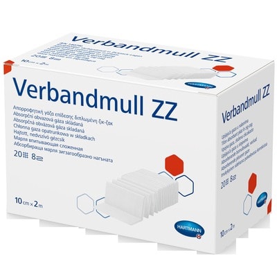 VERBANDMULL Hartmann 10 cmx2 m zickzack 1 St Verband
