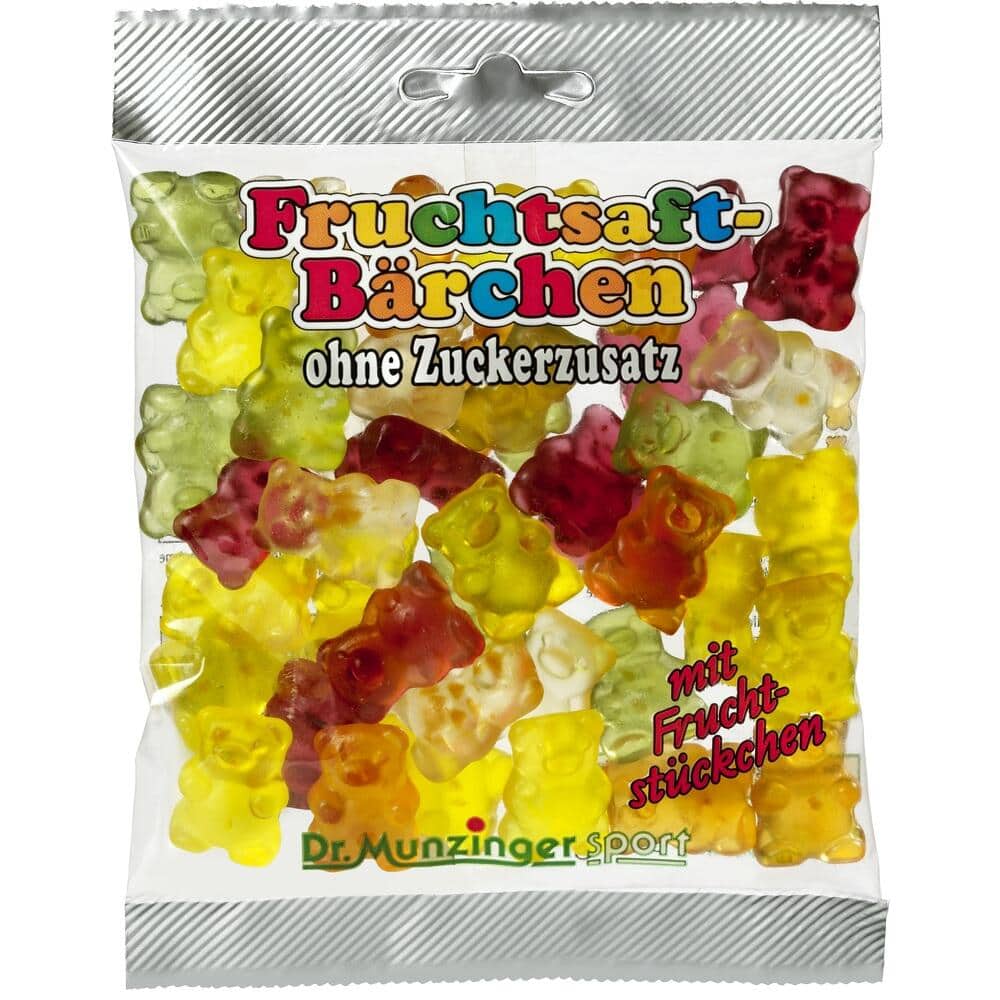 Dr. Munzinger Fruchtsaft-Bärchen ohne Zuckerzusatz 125 g