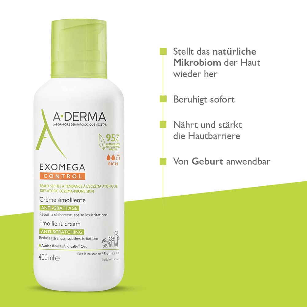 A-DERMA EXOMEGA CONTROL Rückfettende Creme 400 ml Creme