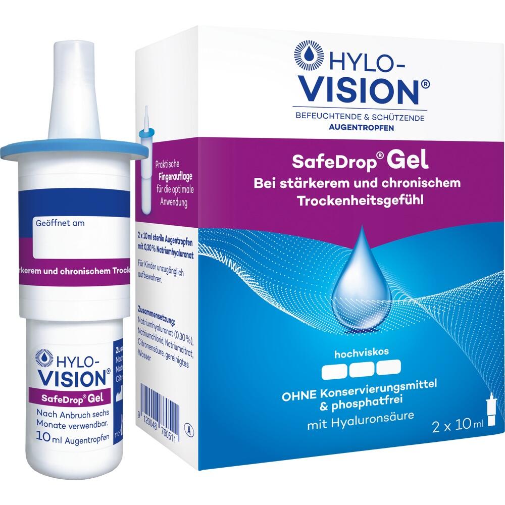 HYLO-VISION SafeDrop Gel 2X10 ml Augentropfen