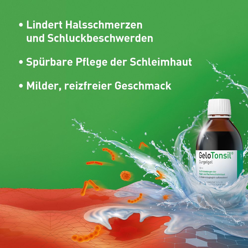 GeloTonsil Gurgelgel lindert Halsschmerzen & Schluckbeschwerden 200 ml 200 ml Gurgellösung