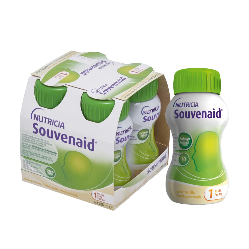 NUTRICIA Souvenaid Trinknahrung Vanillegeschmack 4X125 ml Flüssigkeit