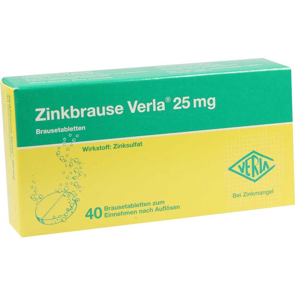 Zinkbrause Verla 25mg 40 St Brausetabletten