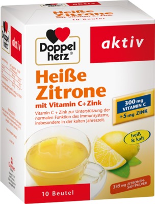 Doppelherz aktiv Heiße Zitrone mit Vitamin C + Zink 10 St Granulat
