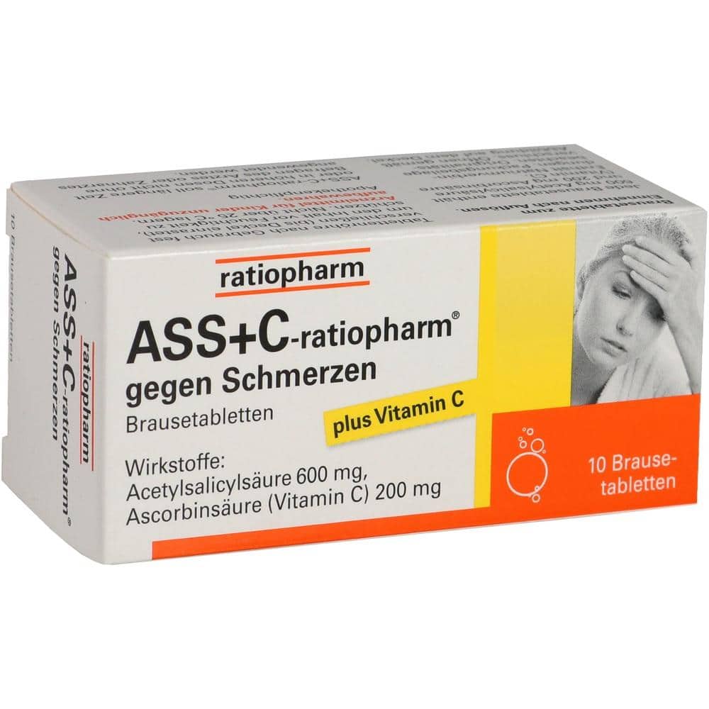 ASS+C-ratiopharm gegen Schmerzen 10 St Brausetabletten