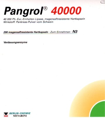Pangrol 40000 200 St Hartkapseln mit magensaftresistent überzogenen Pellets