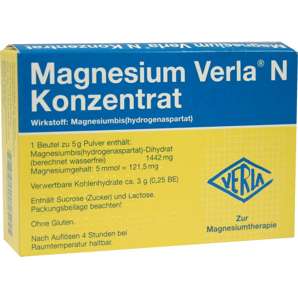 MAGNESIUM VERLA N Konzentrat 20 St Pulver zur Herstellung einer Lösung zum Einnehmen