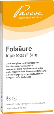 FOLSÄURE INJEKTOPAS 5 mg Injektionslösung 10 St Injektionslösung