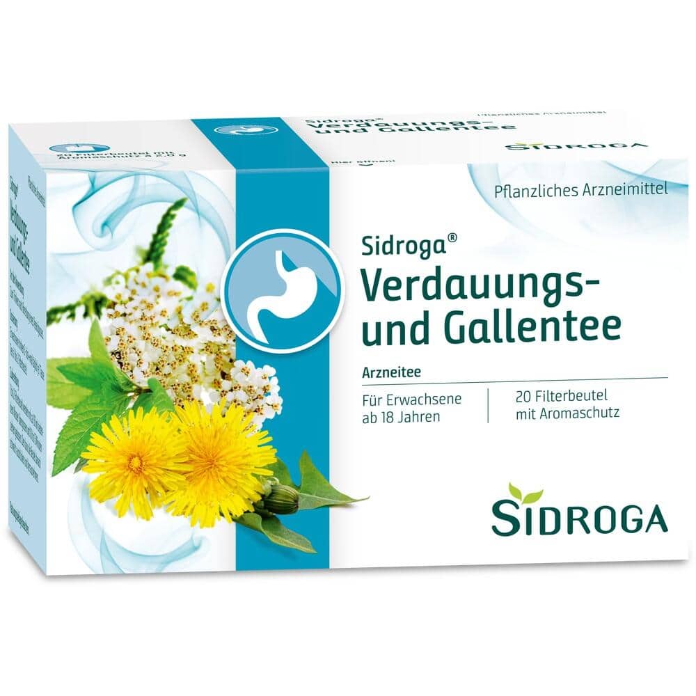 SIDROGA Verdauungs- und Gallentee Filterbeutel 20X2.0 g Tee