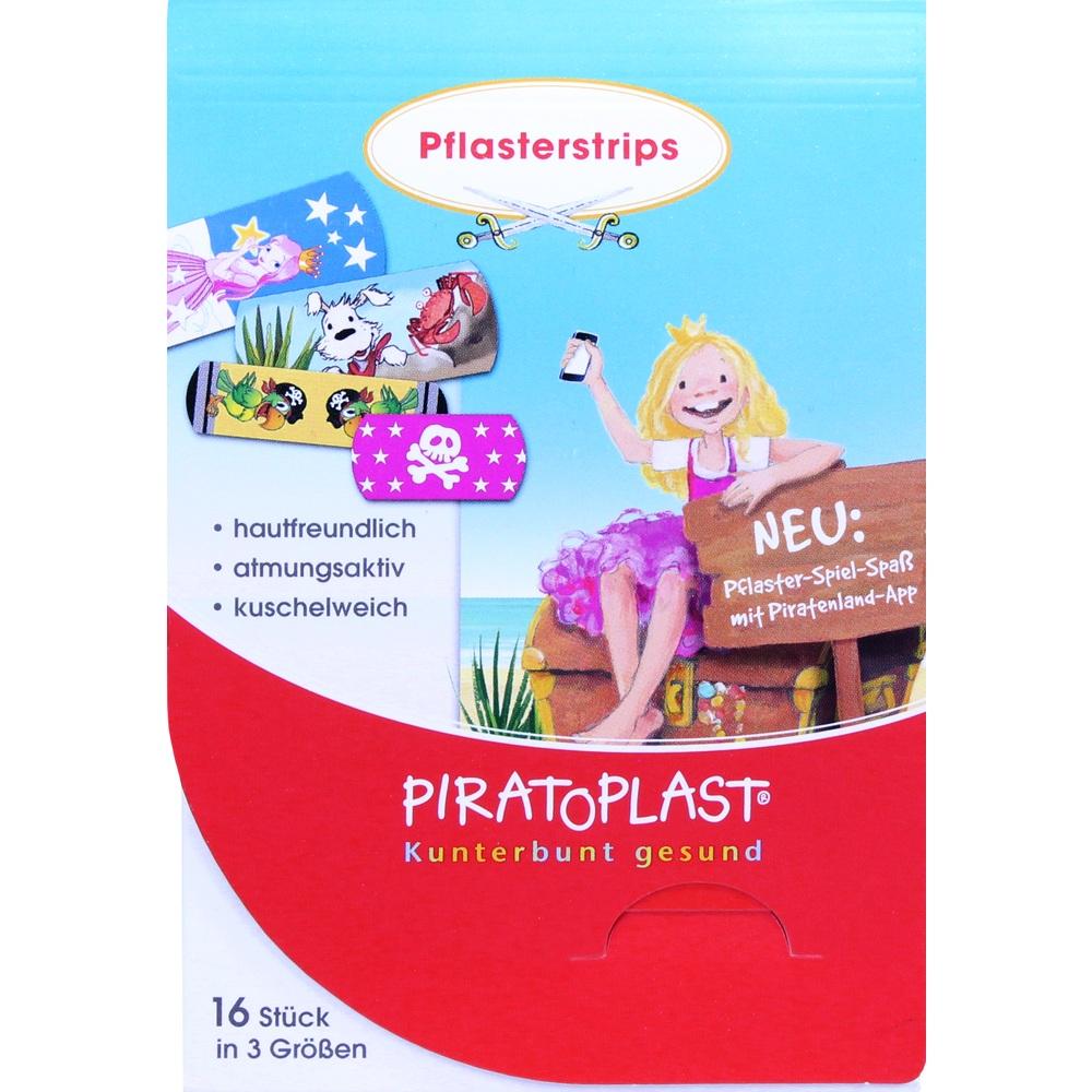 PIRATOPLAST Mädchen Pflasterstrips 3 Größen 16 St Pflaster