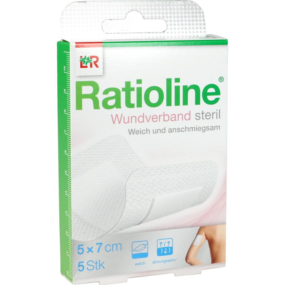 Ratioline Wundverband 7x5 Cm Steril 5 St Verband