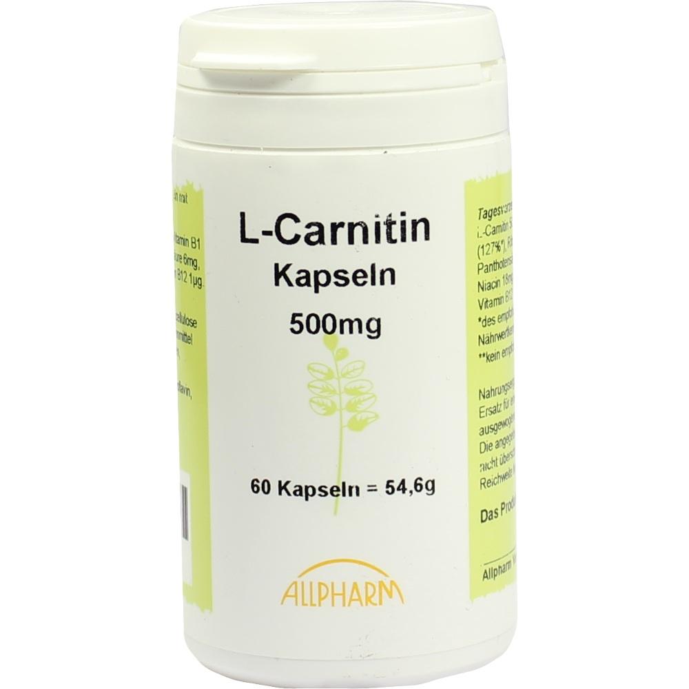 L-carnitin 500 Mg Kapseln 60 St Kapseln