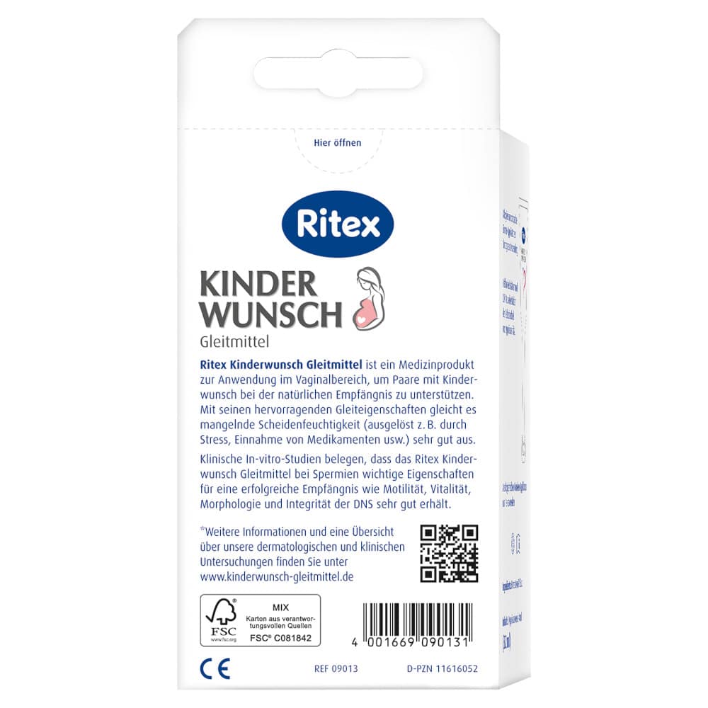 RITEX Kinderwunsch Gleitmittel  8X4 ml Gel