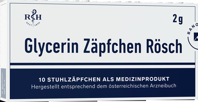 GLYCERIN ZÄPFCHEN Rösch 2 g gegen Verstopfung 10 St Suppositorien